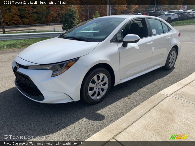 Super White / Black 2021 Toyota Corolla LE