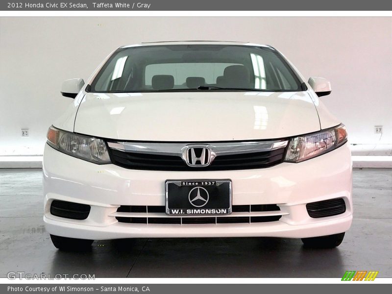 Taffeta White / Gray 2012 Honda Civic EX Sedan