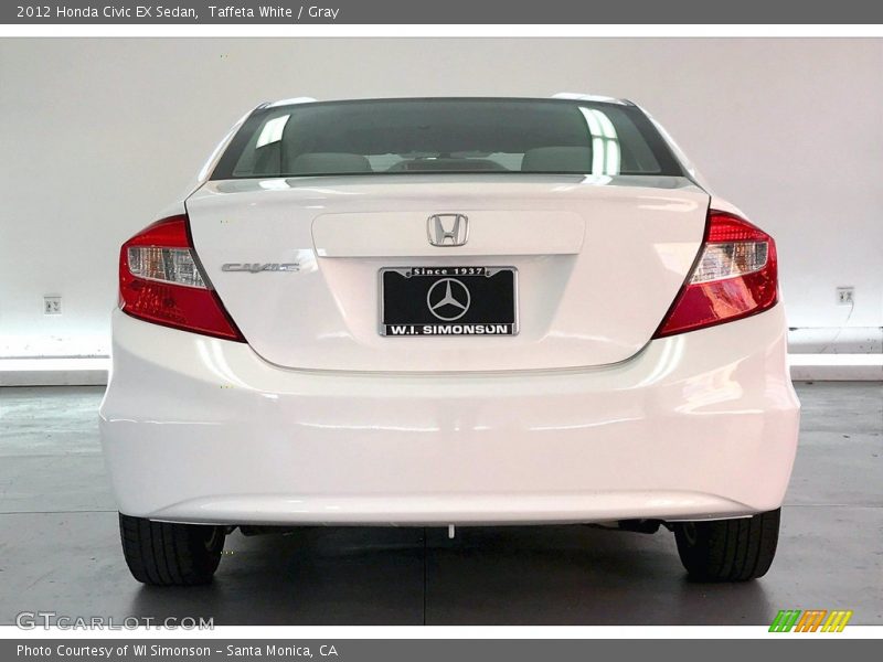 Taffeta White / Gray 2012 Honda Civic EX Sedan