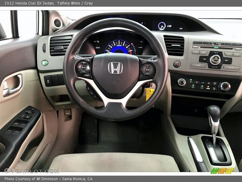 Taffeta White / Gray 2012 Honda Civic EX Sedan