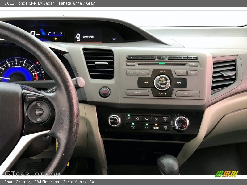 Taffeta White / Gray 2012 Honda Civic EX Sedan