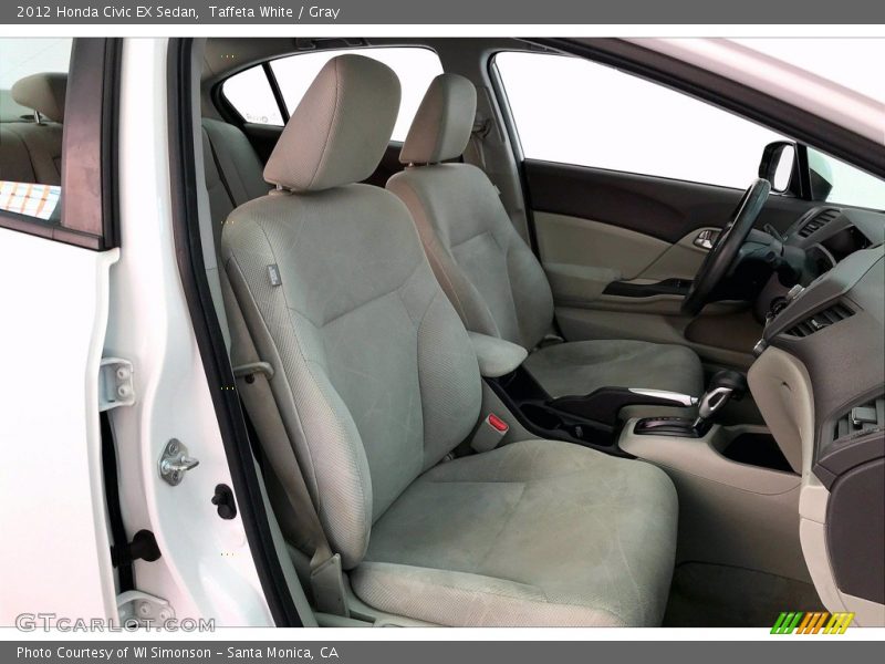 Taffeta White / Gray 2012 Honda Civic EX Sedan