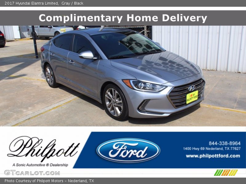 Gray / Black 2017 Hyundai Elantra Limited