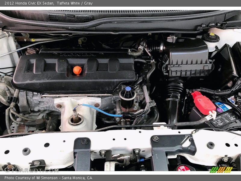 Taffeta White / Gray 2012 Honda Civic EX Sedan