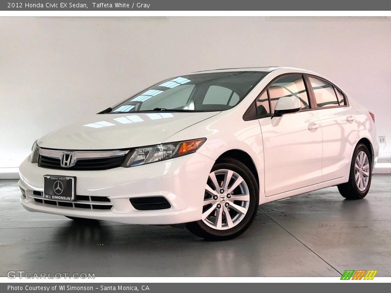 Taffeta White / Gray 2012 Honda Civic EX Sedan