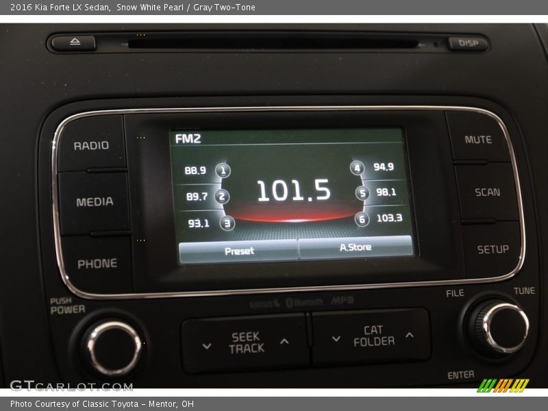 Audio System of 2016 Forte LX Sedan