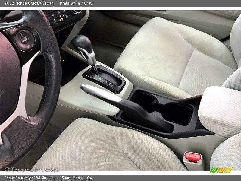 Taffeta White / Gray 2012 Honda Civic EX Sedan