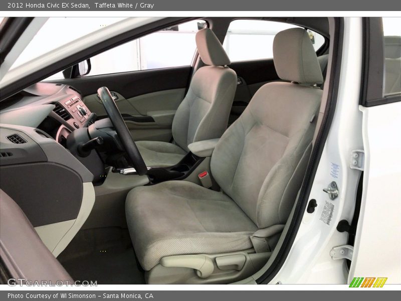 Taffeta White / Gray 2012 Honda Civic EX Sedan