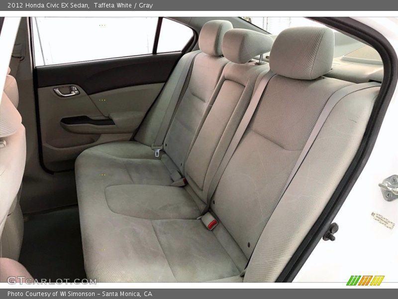 Taffeta White / Gray 2012 Honda Civic EX Sedan