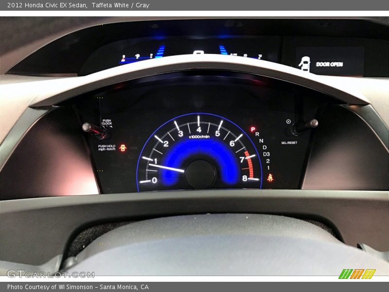 Taffeta White / Gray 2012 Honda Civic EX Sedan