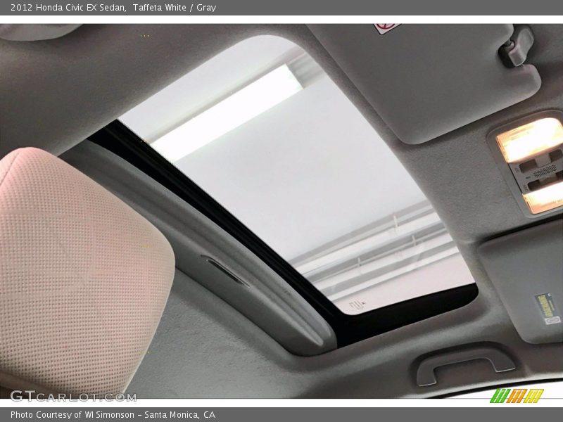 Taffeta White / Gray 2012 Honda Civic EX Sedan