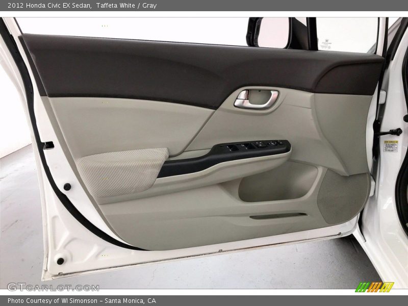 Taffeta White / Gray 2012 Honda Civic EX Sedan
