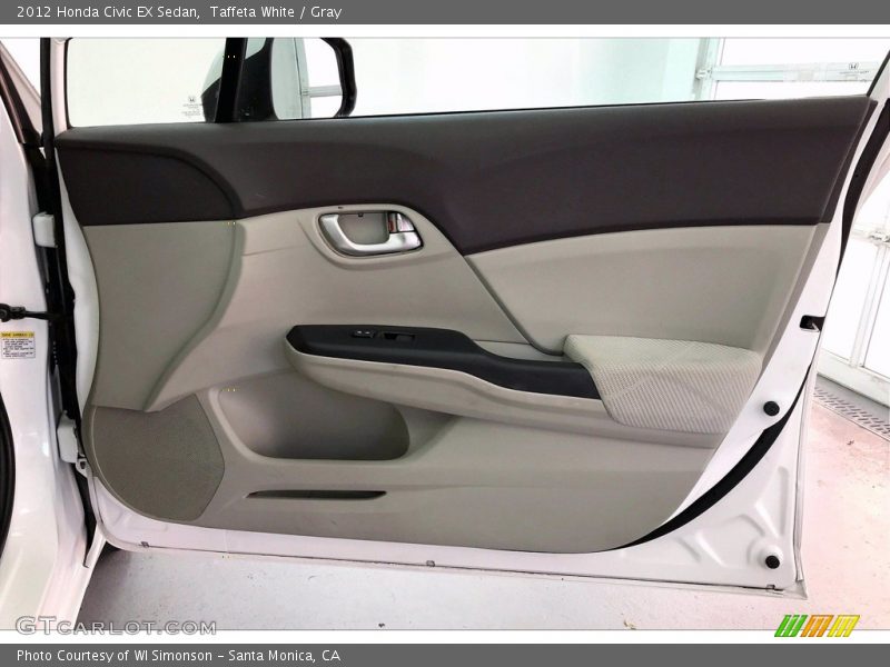 Taffeta White / Gray 2012 Honda Civic EX Sedan