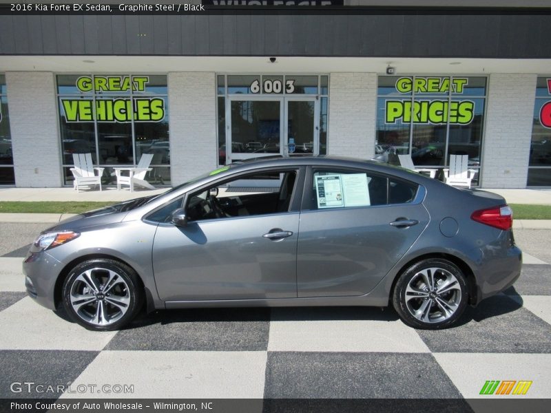 Graphite Steel / Black 2016 Kia Forte EX Sedan