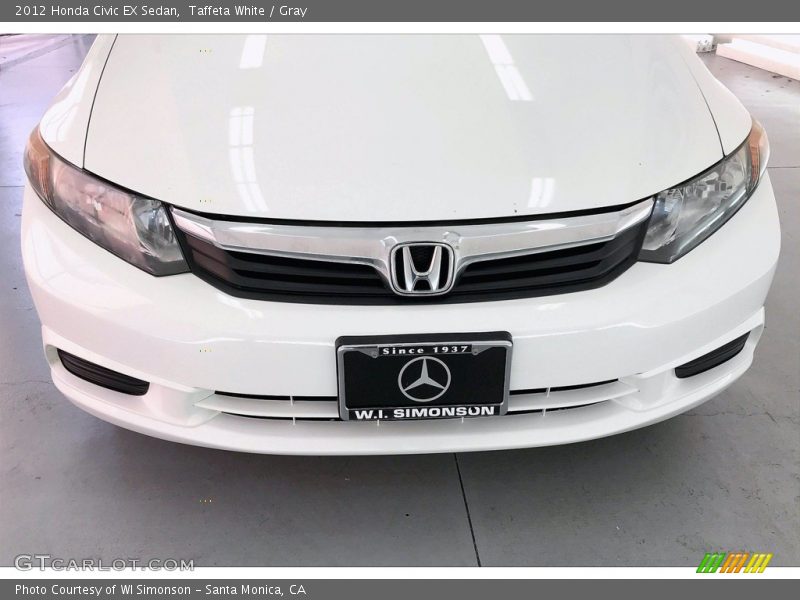 Taffeta White / Gray 2012 Honda Civic EX Sedan