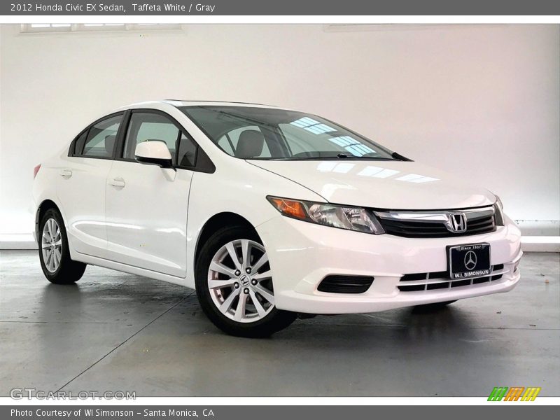 Taffeta White / Gray 2012 Honda Civic EX Sedan