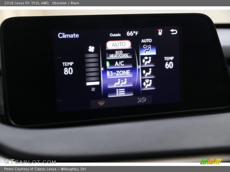 Obsidian / Black 2018 Lexus RX 350L AWD