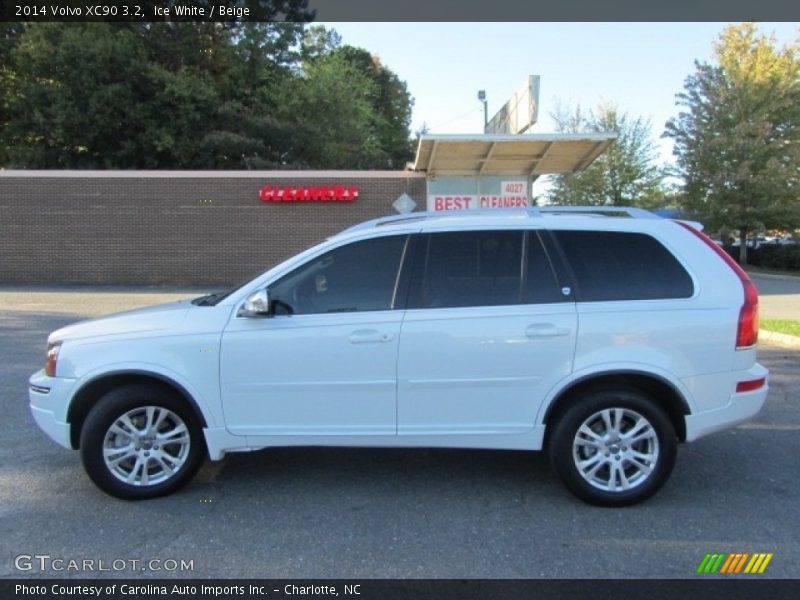 Ice White / Beige 2014 Volvo XC90 3.2