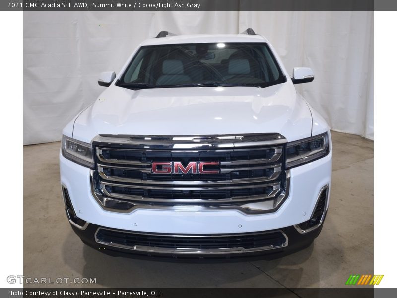 Summit White / Cocoa/Light Ash Gray 2021 GMC Acadia SLT AWD