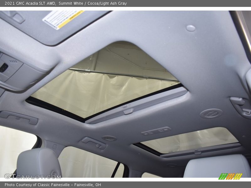 Summit White / Cocoa/Light Ash Gray 2021 GMC Acadia SLT AWD