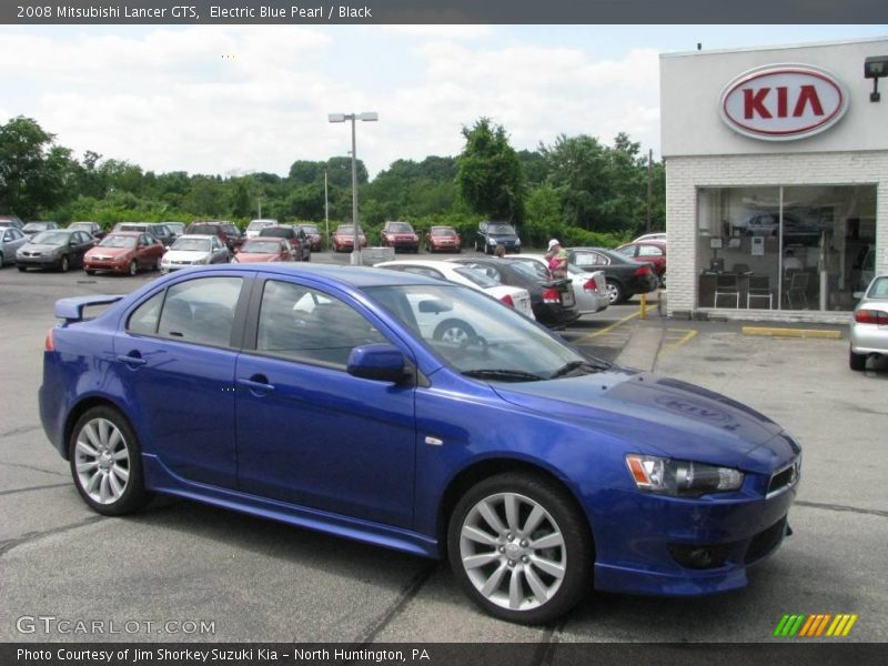 Electric Blue Pearl / Black 2008 Mitsubishi Lancer GTS