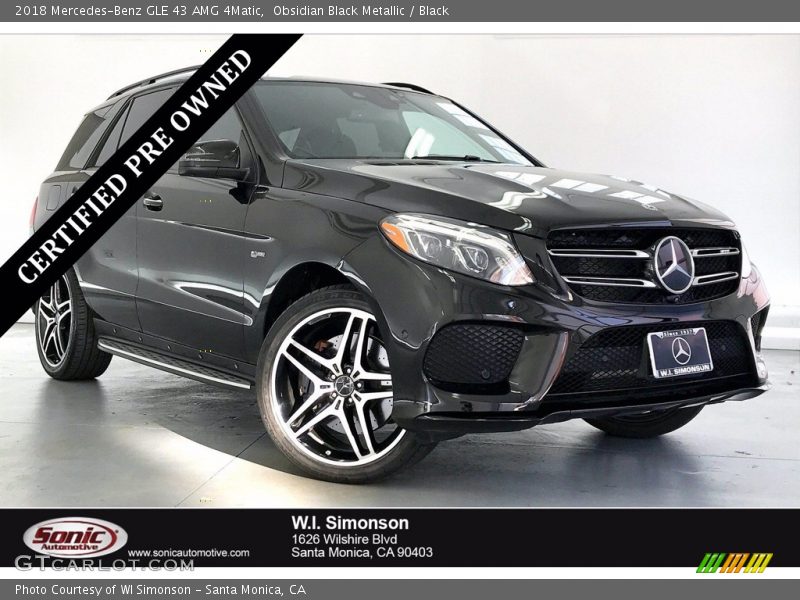 Obsidian Black Metallic / Black 2018 Mercedes-Benz GLE 43 AMG 4Matic