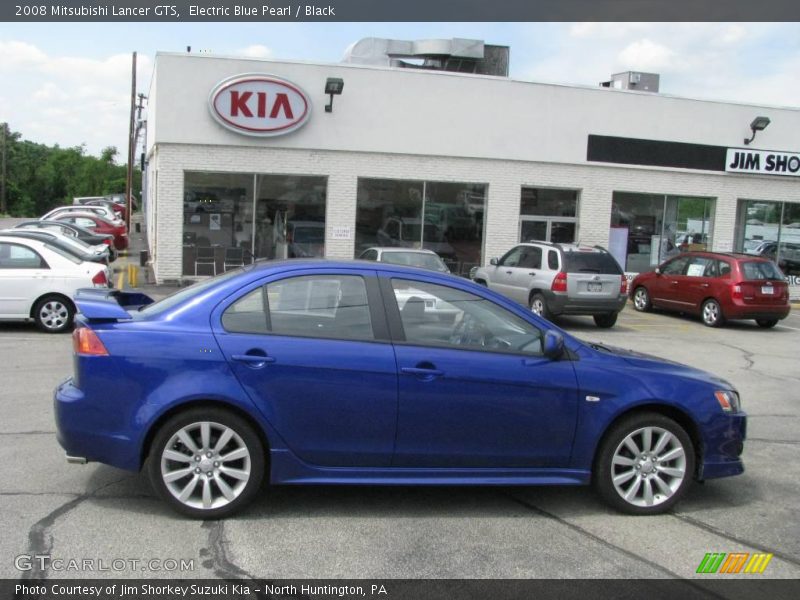 Electric Blue Pearl / Black 2008 Mitsubishi Lancer GTS