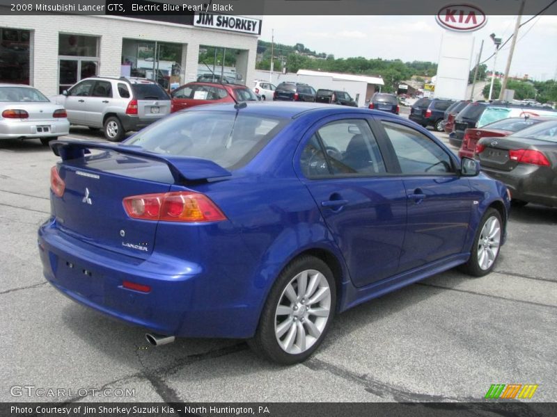 Electric Blue Pearl / Black 2008 Mitsubishi Lancer GTS