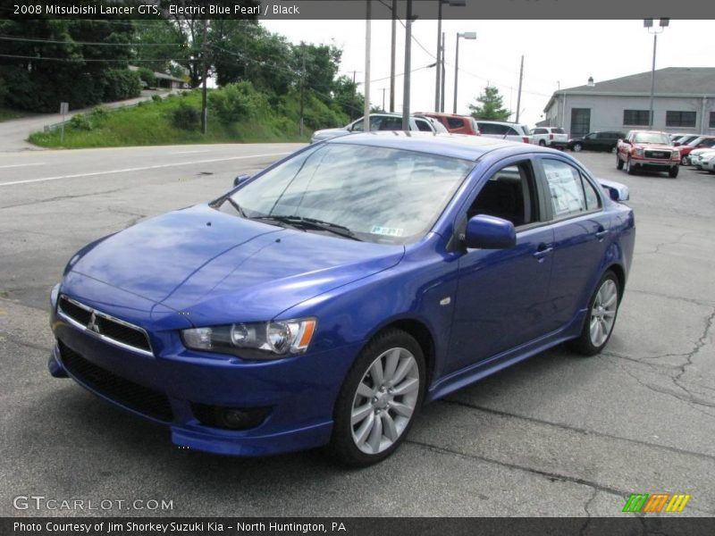 Electric Blue Pearl / Black 2008 Mitsubishi Lancer GTS