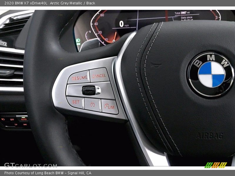 Arctic Grey Metallic / Black 2020 BMW X7 xDrive40i