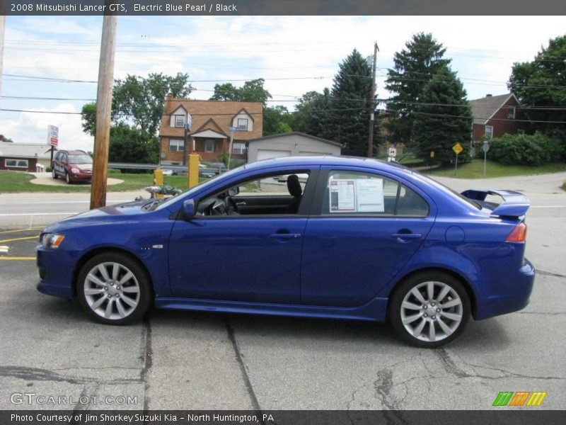 Electric Blue Pearl / Black 2008 Mitsubishi Lancer GTS