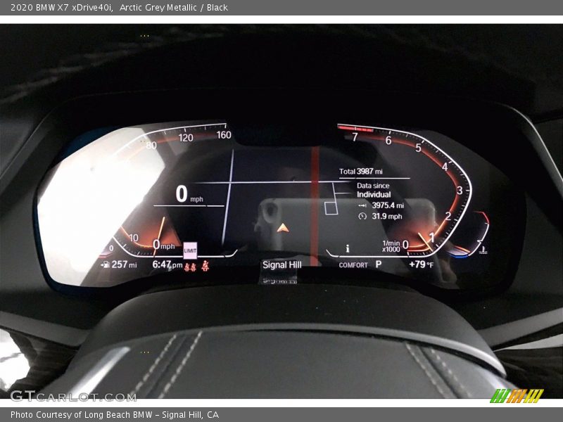 Arctic Grey Metallic / Black 2020 BMW X7 xDrive40i