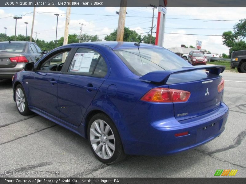 Electric Blue Pearl / Black 2008 Mitsubishi Lancer GTS