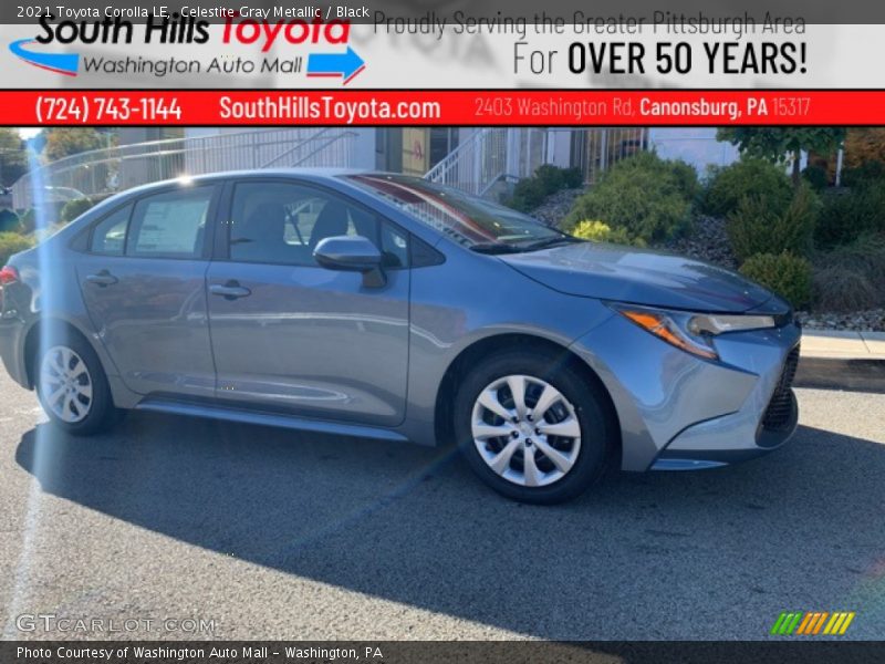 Celestite Gray Metallic / Black 2021 Toyota Corolla LE