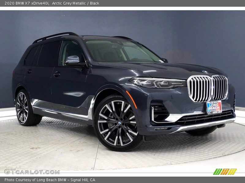 Arctic Grey Metallic / Black 2020 BMW X7 xDrive40i