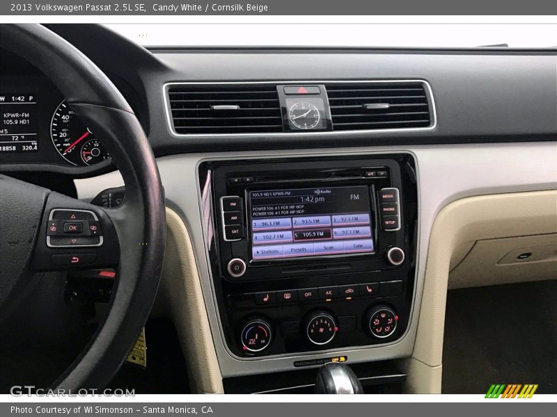 Candy White / Cornsilk Beige 2013 Volkswagen Passat 2.5L SE