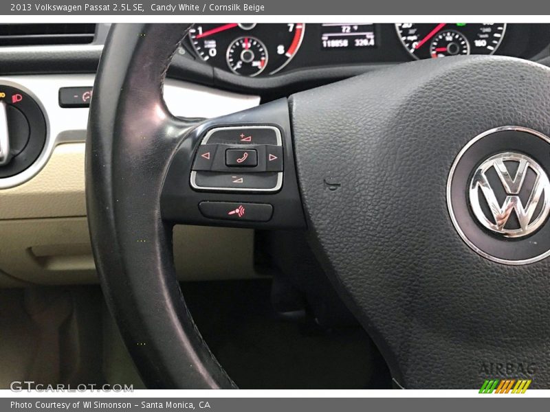 Candy White / Cornsilk Beige 2013 Volkswagen Passat 2.5L SE