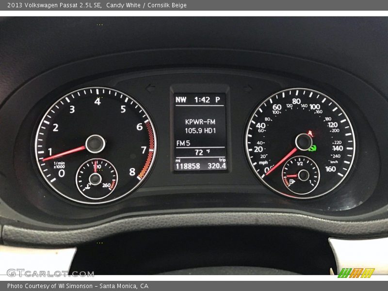 Candy White / Cornsilk Beige 2013 Volkswagen Passat 2.5L SE
