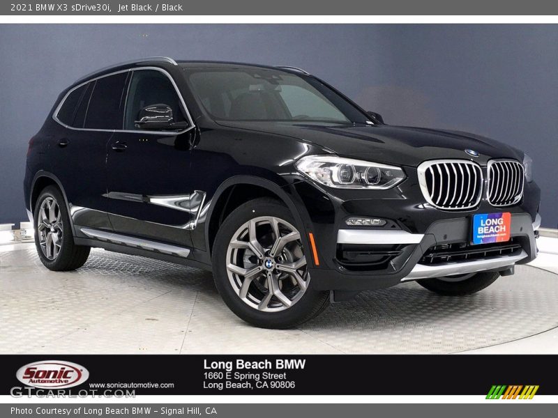 Jet Black / Black 2021 BMW X3 sDrive30i