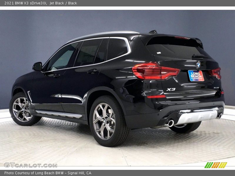 Jet Black / Black 2021 BMW X3 sDrive30i