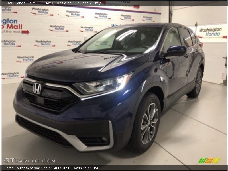 Obsidian Blue Pearl / Gray 2020 Honda CR-V EX-L AWD