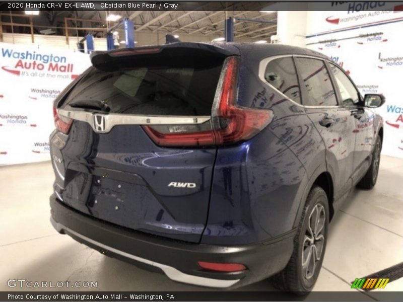 Obsidian Blue Pearl / Gray 2020 Honda CR-V EX-L AWD
