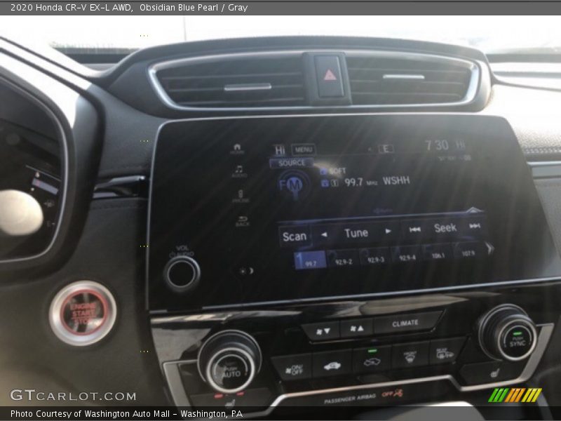Obsidian Blue Pearl / Gray 2020 Honda CR-V EX-L AWD