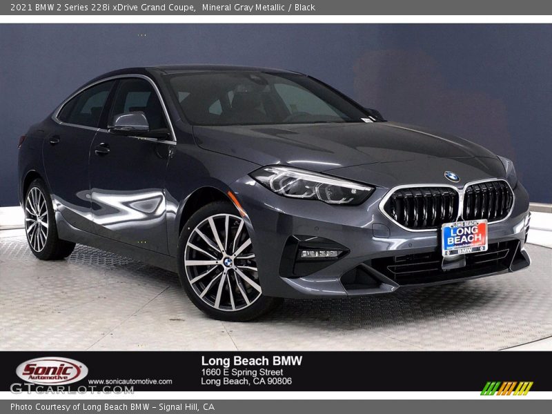 Mineral Gray Metallic / Black 2021 BMW 2 Series 228i xDrive Grand Coupe