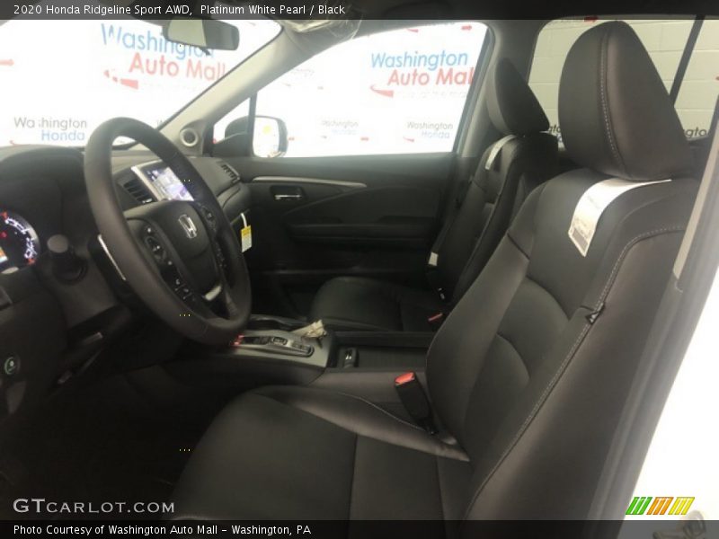 Platinum White Pearl / Black 2020 Honda Ridgeline Sport AWD