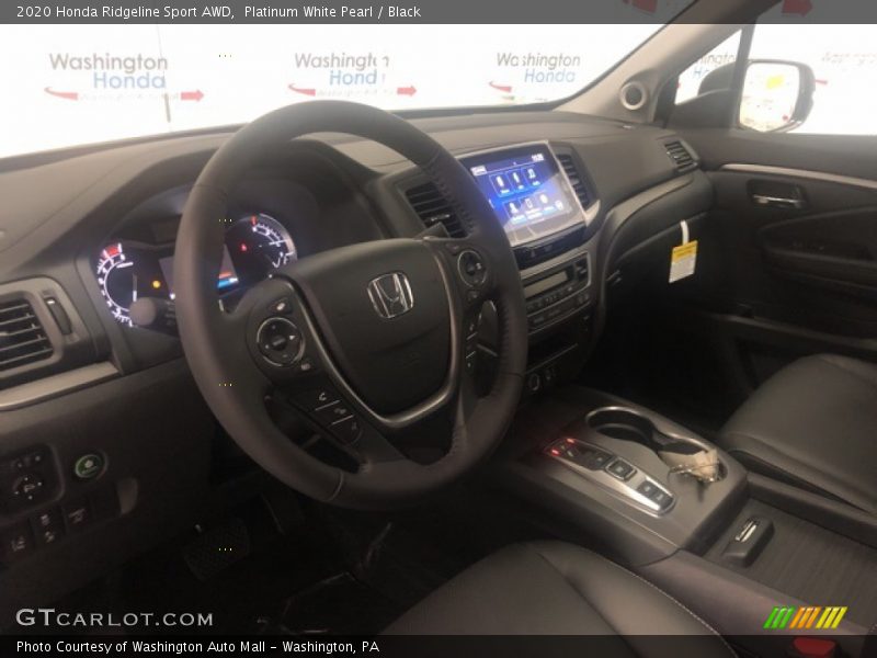 Platinum White Pearl / Black 2020 Honda Ridgeline Sport AWD