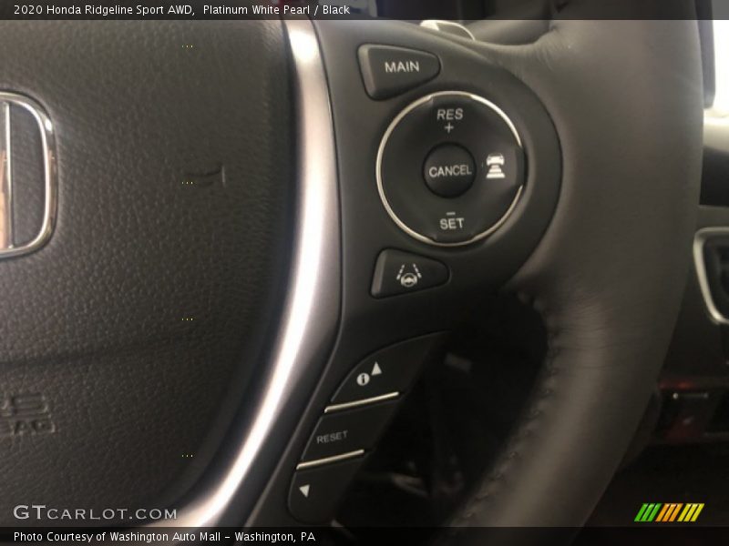Platinum White Pearl / Black 2020 Honda Ridgeline Sport AWD