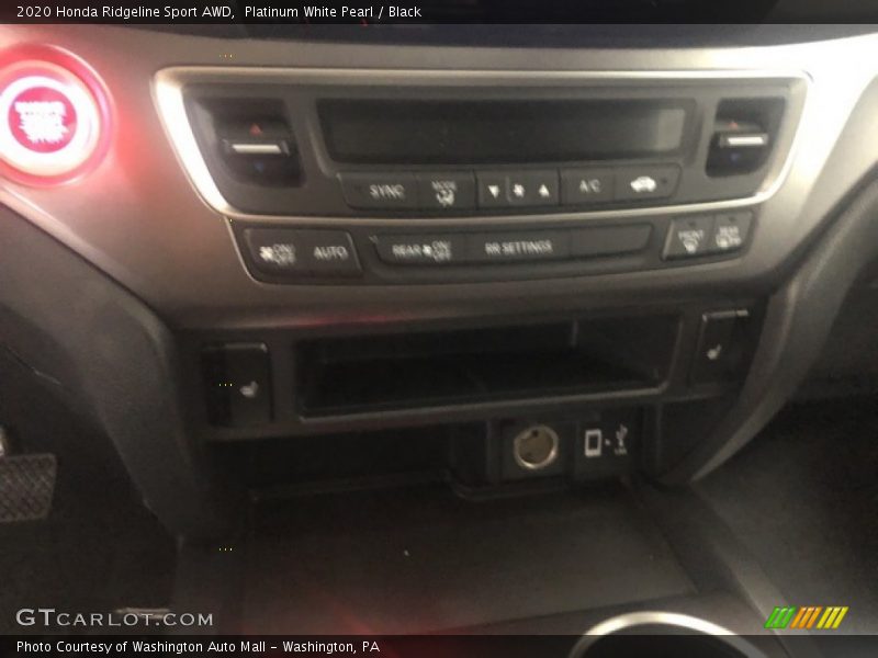 Platinum White Pearl / Black 2020 Honda Ridgeline Sport AWD