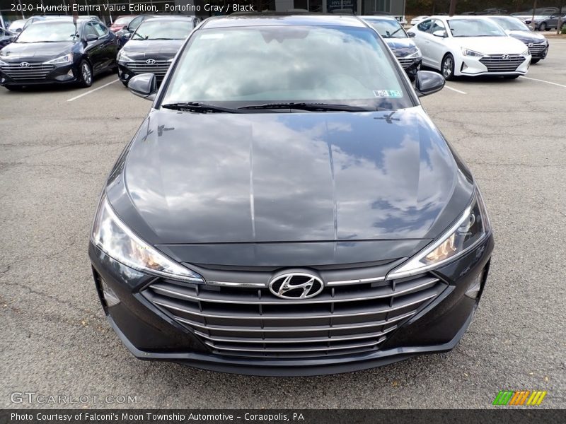Portofino Gray / Black 2020 Hyundai Elantra Value Edition