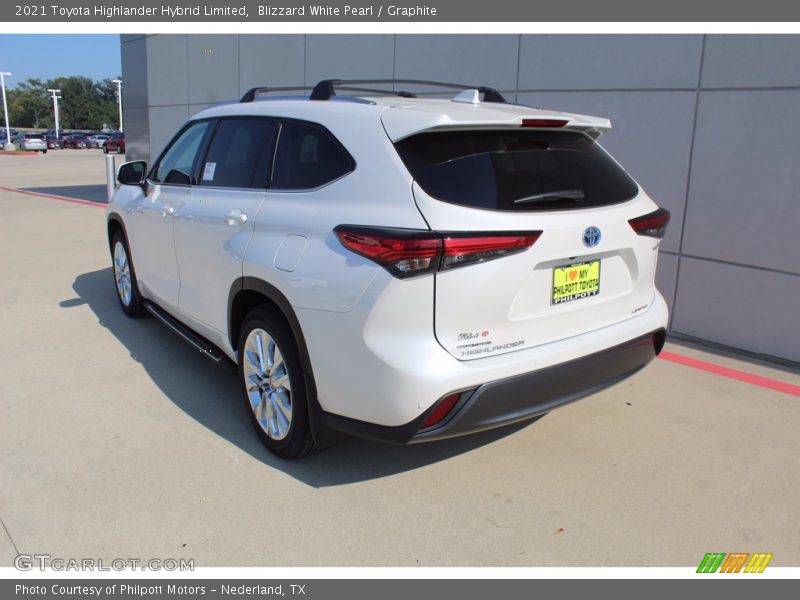 Blizzard White Pearl / Graphite 2021 Toyota Highlander Hybrid Limited